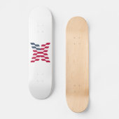 Skateboard Drapeau américain abstrait lettre X  (Recto)