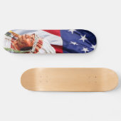 Skateboard Drapeau américain avec planche à roulettes assise (Horz)