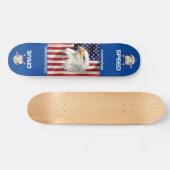 Skateboard Drapeau américain, Cool Eagle Patriotique (Horz)