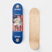 Skateboard Drapeau américain, Cool Eagle Patriotique (Recto)