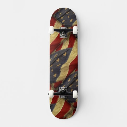 Skateboard Drapeau américain en détresse (Recto)