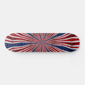 Skateboard Drapeau américain Kaleidoscope Abstrait 2 (Horz)