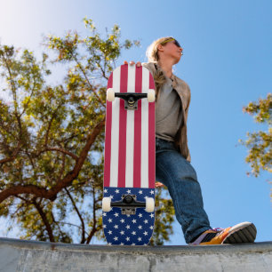 Skateboard Drapeau américain patriotique Cool des étoiles et