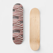 Skateboard Drapeau américain peint sur texture de bois rustiq (Recto)