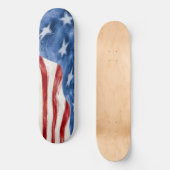 Skateboard Drapeau américain rayé de style Abstrait (Recto)