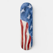 Skateboard Drapeau américain rayé de style Abstrait (Recto)