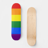 Skateboard Drapeau arc-en-ciel (Recto)