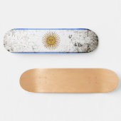 Skateboard Drapeau argentin Black Grunge (Horz)