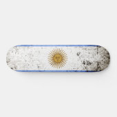 Skateboard Drapeau argentin Black Grunge (Horz)