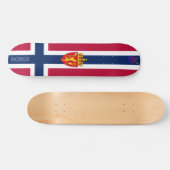 Skateboard Drapeau/Armoiries de Norvège (Horz)