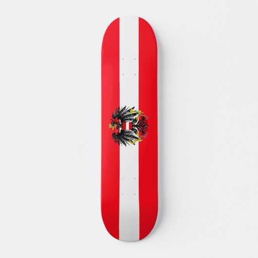 Skateboard Drapeau autrichien (Devant)