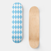 Skateboard Drapeau bleu et blanc Bavière Rhombus Motif (Recto)