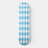 Skateboard Drapeau bleu et blanc Bavière Rhombus Motif (Recto)