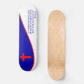 Skateboard Drapeau chrétien inspiré (Recto)
