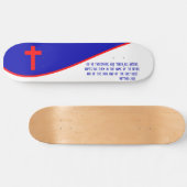 Skateboard Drapeau chrétien inspiré (Horz)
