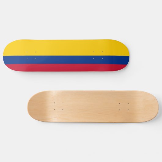 Skateboard Drapeau Colombie (Horz)