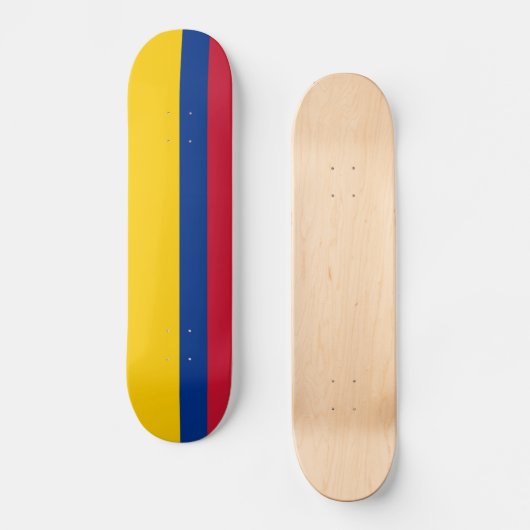 Skateboard Drapeau Colombie (Recto)