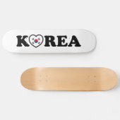 Skateboard Drapeau coréen Love Heart (Horz)