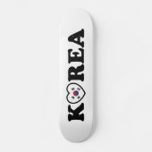 Skateboard Drapeau coréen Love Heart (Recto)