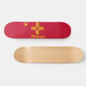 Skateboard Drapeau d'Albuquerque, Nouveau Mexique (Horz)