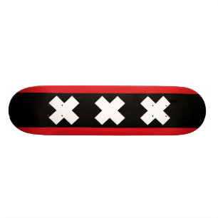 Skateboard Drapeau d'Amsterdam, Pays-Bas