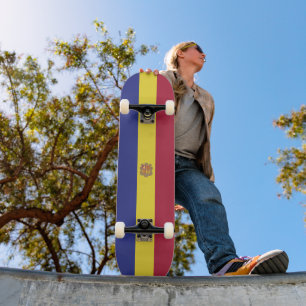 Skateboard drapeau d'Andorre