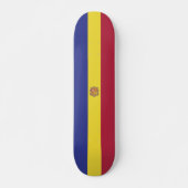 Skateboard drapeau d'Andorre (Devant)