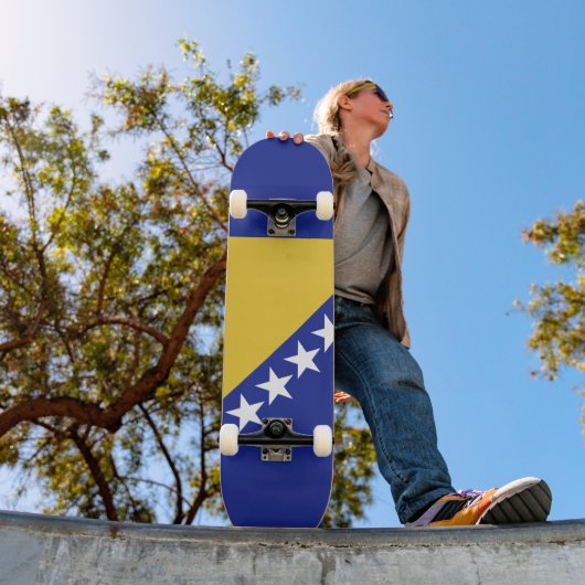 Skateboard Drapeau de Bosnie-Herzégovine (Extérieur 1)