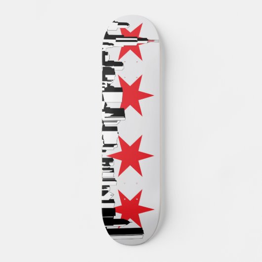 Skateboard Drapeau de Chicago (Recto)