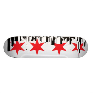 Skateboard Drapeau de Chicago