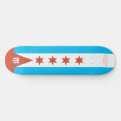 Skateboard Drapeau de Chicago (Horz)