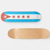 Skateboard Drapeau de Chicago (Horz)