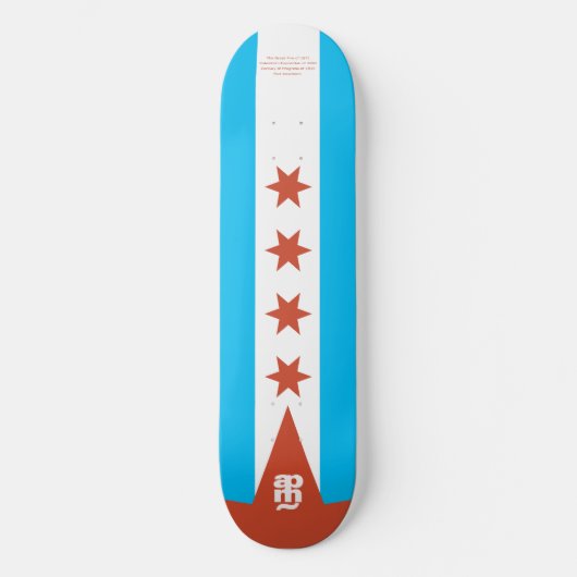 Skateboard Drapeau de Chicago (Recto)