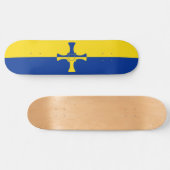 Skateboard Drapeau de Durham (Comté d'Angleterre, RU) (Horz)