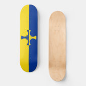Skateboard Drapeau de Durham (Comté d'Angleterre, RU) (Recto)