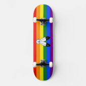Skateboard Drapeau de fierté bispirituel de SlipperyJoe symbo (Recto)