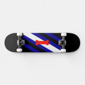 Skateboard Drapeau de fierté de jeu de chiots de SlipperyJoe (Horz)