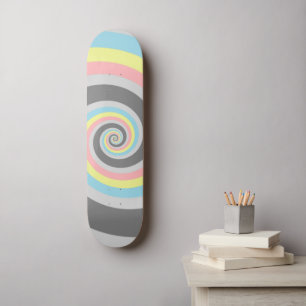Skateboard Drapeau de fierté Demiflux Spirale Abstraite Groov