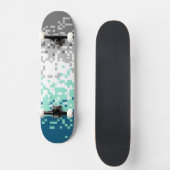 Skateboard Drapeau de fierté frayromantique abstrait pixelisé (Recto)