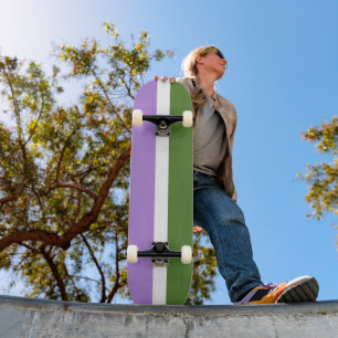 Skateboard Drapeau de fierté genderqueer de SlipperyJoe lavan