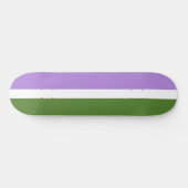 Skateboard Drapeau de fierté genderqueer de SlipperyJoe lavan (Horz)