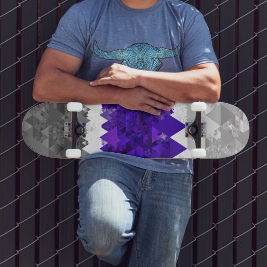 Skateboard Drapeau de fierté Greygender Boho Géométrique Mod (Extérieur 3)
