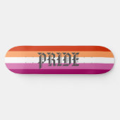 Skateboard Drapeau de fierté lesbienne (Horz)