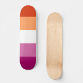 Skateboard Drapeau de fierté lesbienne LGBTQ (Recto)