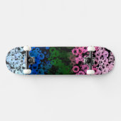 Skateboard Drapeau de fierté Omniromantique Fleuris Mignon Ré (Horz)