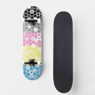 Skateboard Drapeau de fierté polygendre abstrait