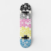 Skateboard Drapeau de fierté polygendre abstrait (Recto)