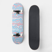 Skateboard Drapeau de fierté trans Trippsy Boho Groovy Bandes (Recto)