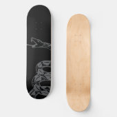Skateboard Drapeau de Gadsden Ne Marchez pas sur Moi Gris (Recto)