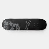 Skateboard Drapeau de Gadsden Ne Marchez pas sur Moi Gris (Horz)